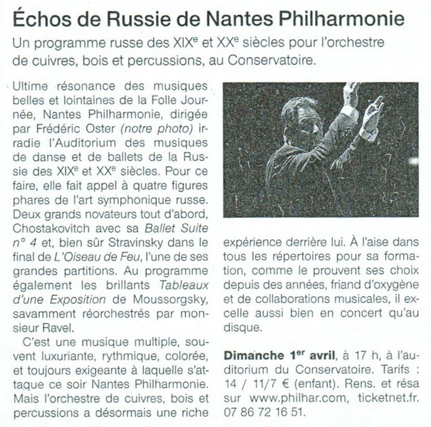 Echos de Russie de Nantes Philharmonie
