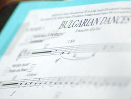 Partition des Danses bulgares - commande l' orchestre Nantes Philharmonie